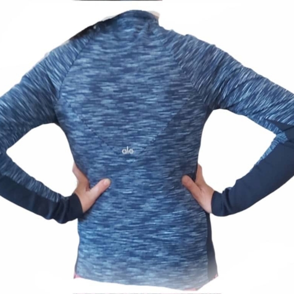 ALO Yoga Elite Jacket . Rich NAVY/Space DYE. - Picture 16 of 16